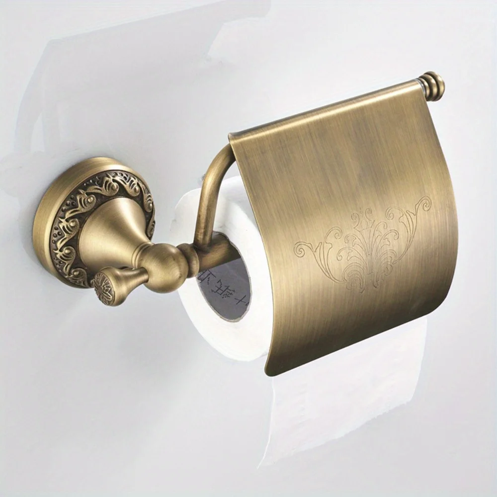 

Bathroom Copper Hardware, European Vintage Tissue Box Bathroom Toilet Paper Roll Holder