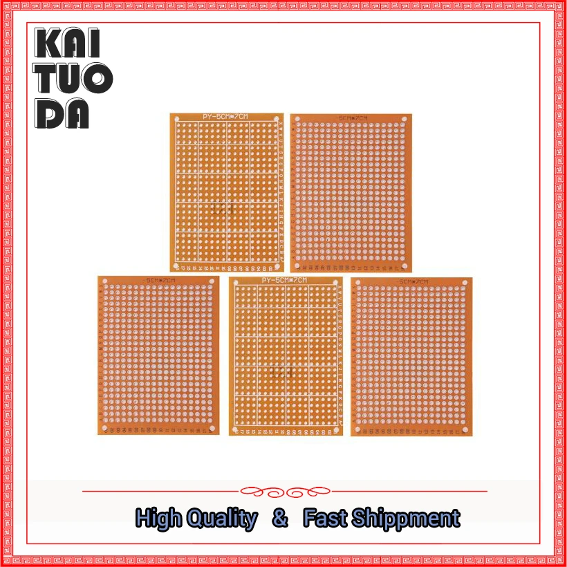 Free Ship 10Pcs 5X7CM Matrix Circuit Board 5*7 cm DIY Prototype Paper PCB Universal Experiment