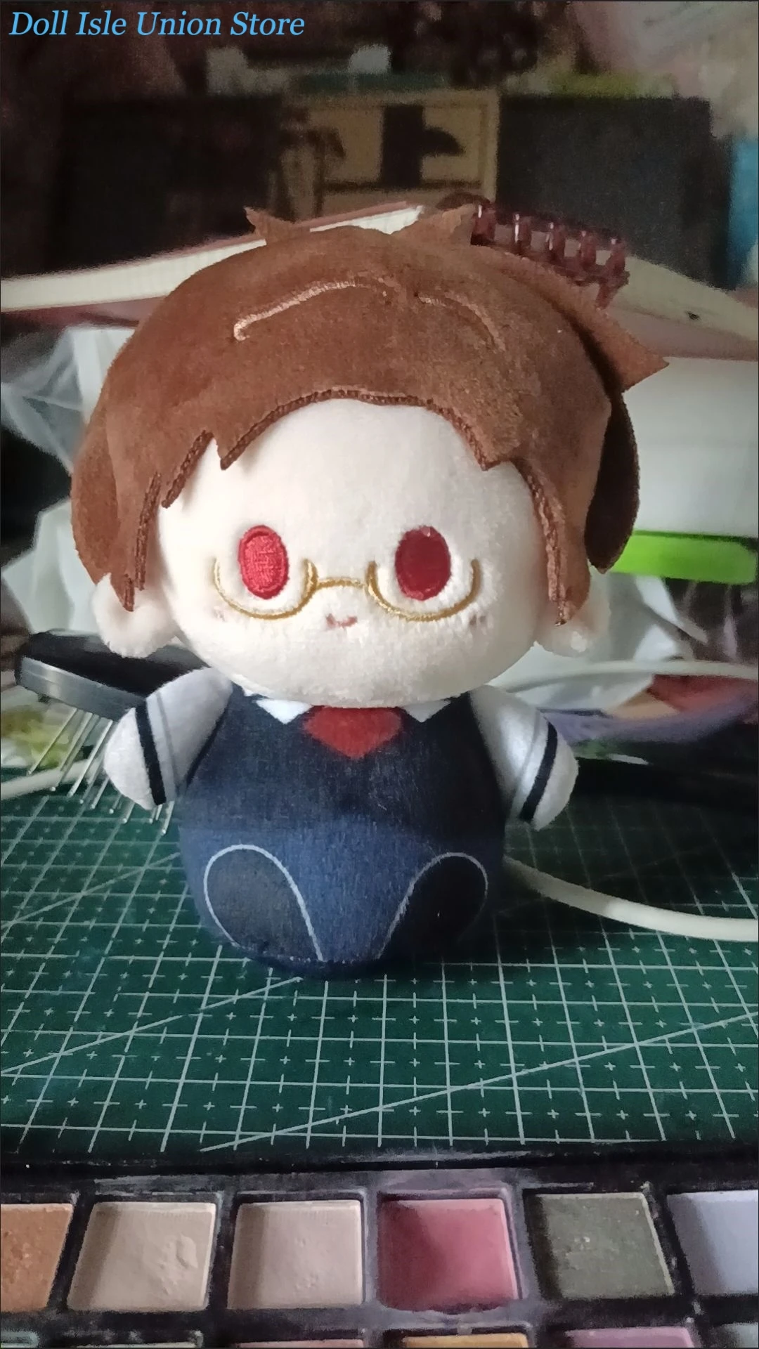 Funny Cotton Doll Evan Anime Light and Night Attributes Squat Plush Doll Body Toy Pendant 10cm Figurine Plushie Cosplay Gift