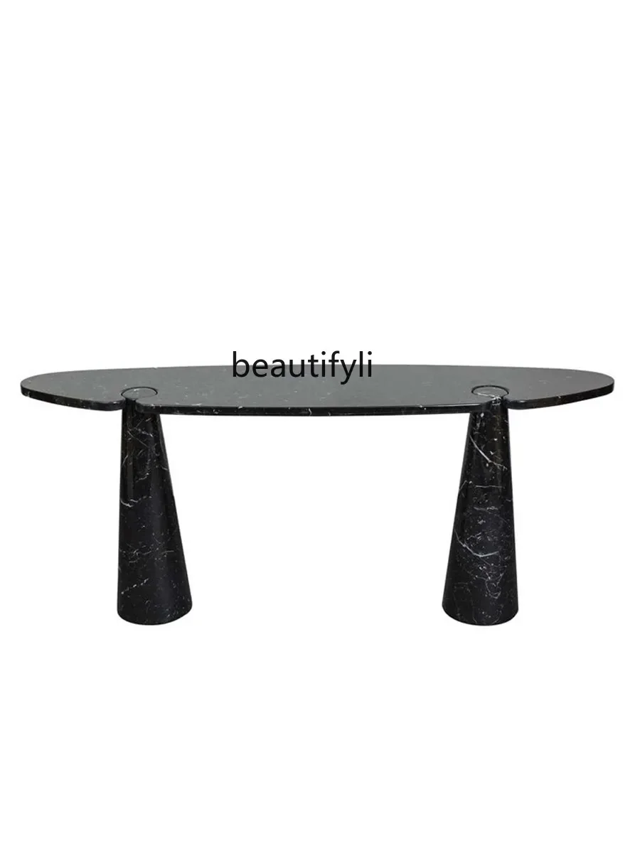 

Y Modern light luxury marble entrance table, foyer entrance end view table, special-shaped wall decoration table