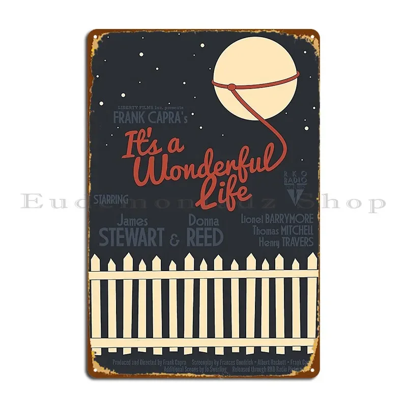 It S A Wonderful Life Dark Style ملصق الفيلم علامات معدنية المرآب نادي الحفلات المرآب تخصيص تين تسجيل ملصق