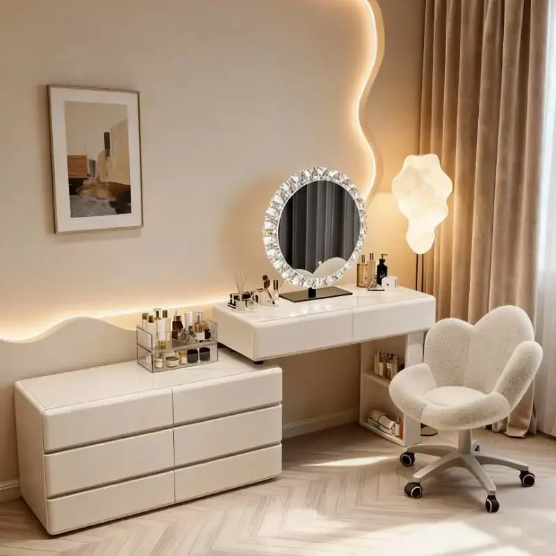 # Decoration Essentials Vanity Desk Simple Compact Modern Room Stuff Dressing Table Drawers Adult Coiffeuse De Chambre Furniture