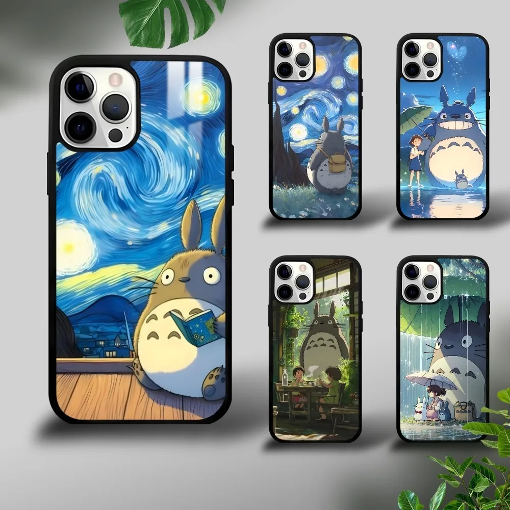 Cartoon My N-Neighbor TotoroS Phone Case For iPhone 16 15 14 13 12 11 Pro Xs Max Mini Plus Celulares Hard Funda