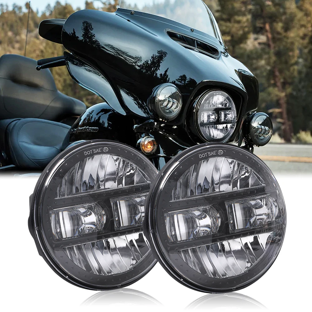 

XDS Auto Parts Black Or Chrome 80W Thar King Kong Motor 5-3/4" 5.75" Round Led 5.75 Inch Led Headlight Motorcycle For Harley Dav