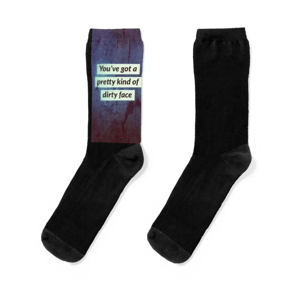 

You've got a pretty kind of dirty face The 1975 lyric Socks Wholesale loose anti slip football anime Male Socks Women's