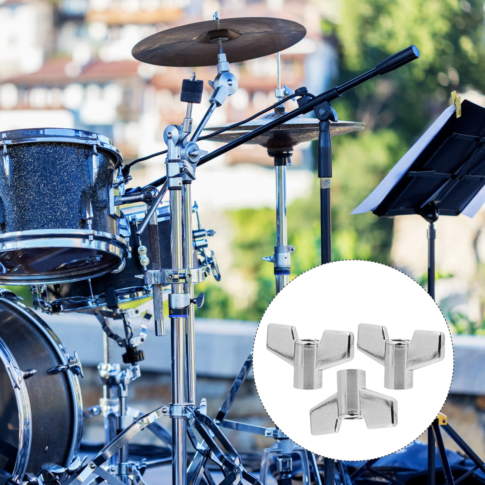 

3Pcs Cymbal Quick Release Nuts Lightweight Alloy Drum Accessories for Convenient Storage and Carry Cymbal Tool