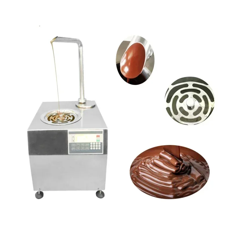 5.5L Continuous Tabletop Wheel Tempering Chocolate Machine Electric Melting Pot Chocolate Maquina Templado De Chocolate