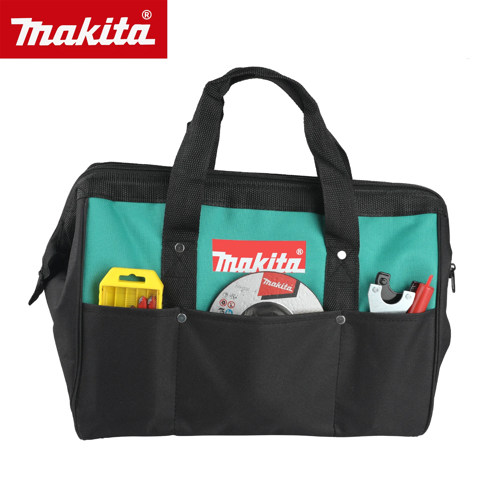 Makita M368-1 Portable Tool Organizer Bag, 37cm Wide, Sturdy Zipper, Multi Outer Pockets for Power Tools and Small Accessories