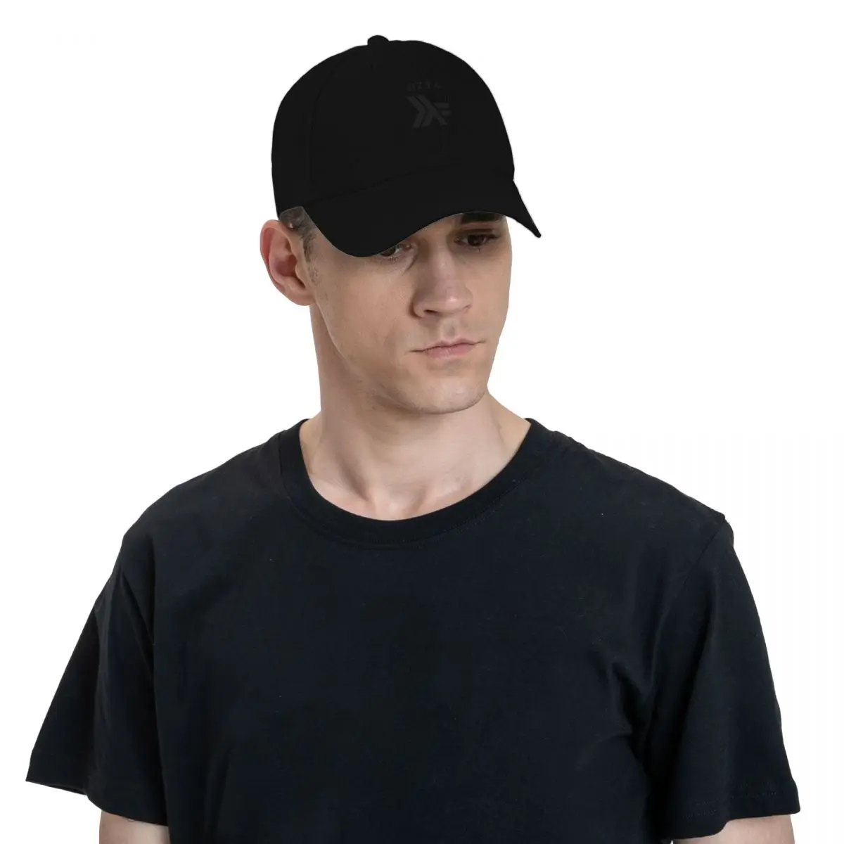 Haskell-gorra de béisbol negra para hombre y mujer, gorro de Golf, negro y negro, para salir a la playa