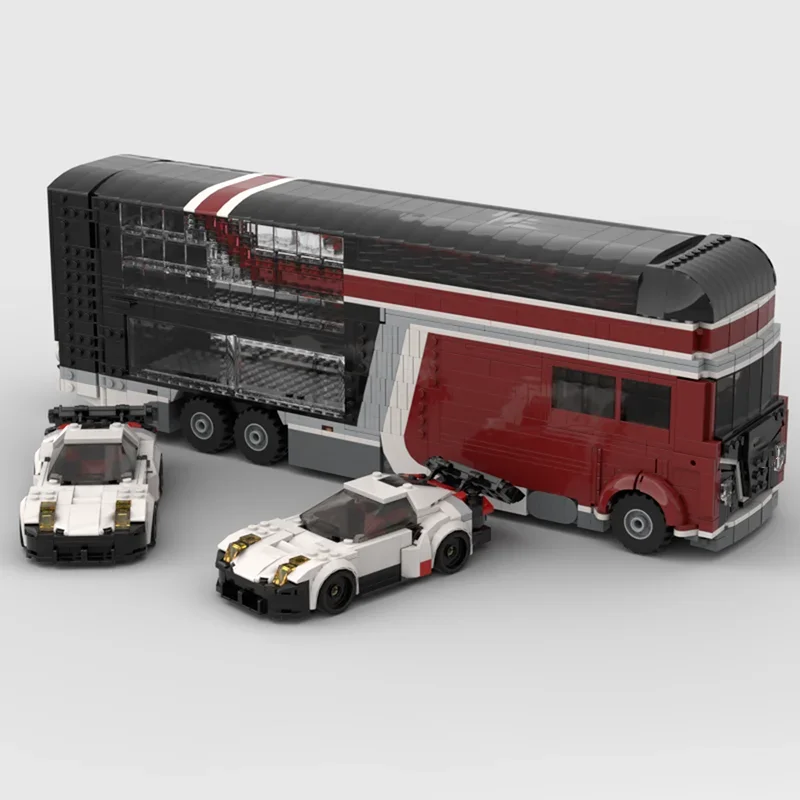 Champion Speed Cars Moc Bausteine Rennen Transporter Modell Technologie Modulare Blöcke Geschenke Weihnachten Spielzeug DIY Sets Montage