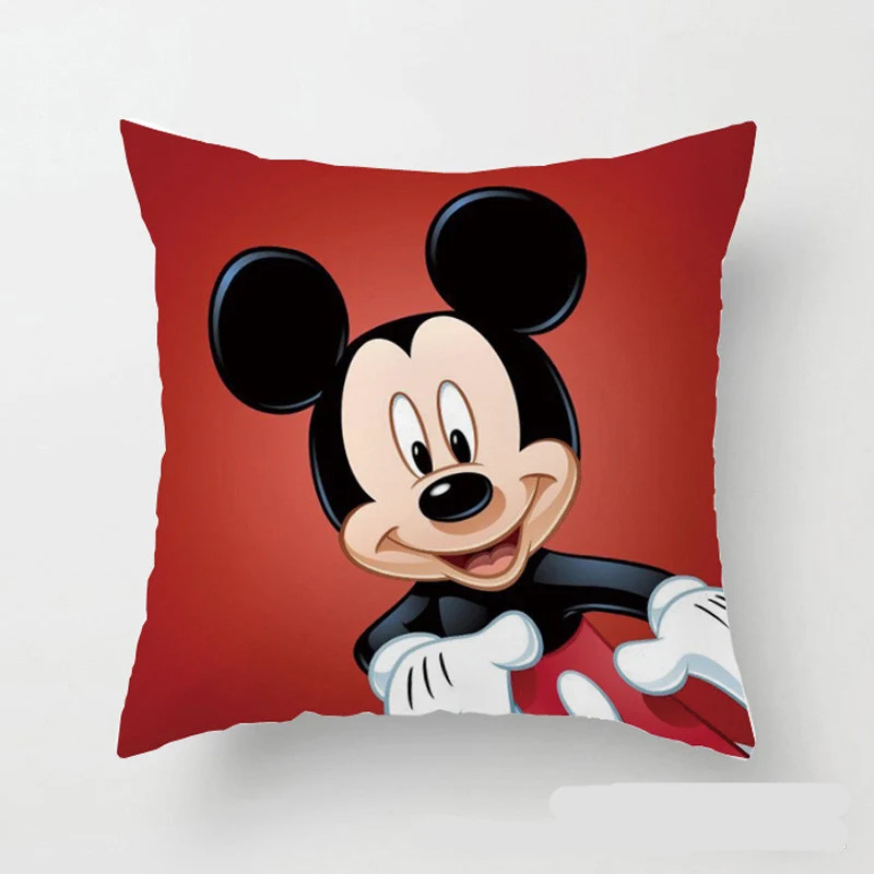 Disney Mickey Minnie Mouse Minnie Soft Pillowcases White Couple Pillow Cover Decorative Pillows Case Living Room Gift