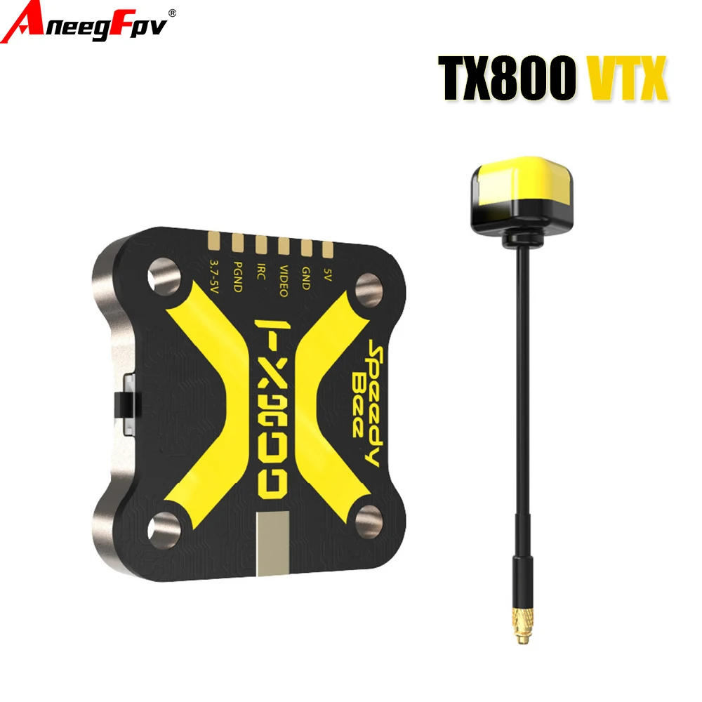 

SpeedyBee TX800 VTX 5.8G 48CH PitMode 800mW/ 25mW/400mW /200mWOutput Long Range Transmitter with Antenna For RC FPV Racing Drone