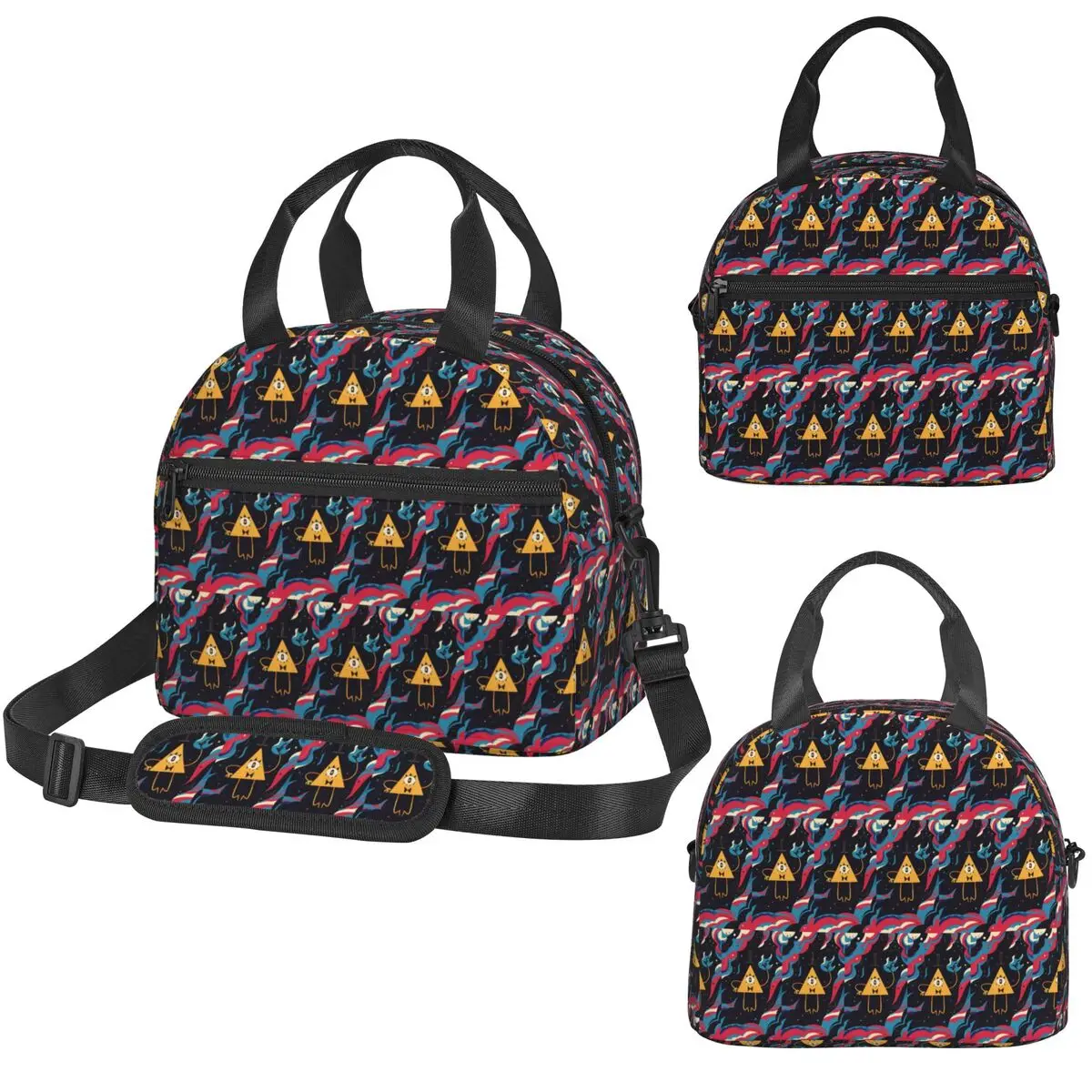 Cartoon Gravitys Falls Insulated Lunch Bag for Kids School Cooler Thermal Box Tote Portable Lunch Boxes