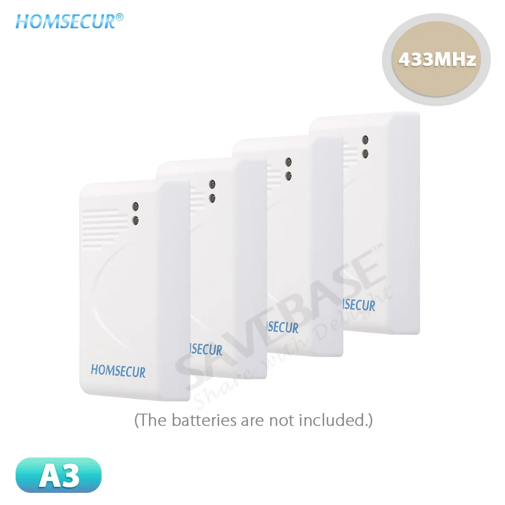 

4Pcs A3 Wireless Glass Break Sensors Detectors 433MHz for HOMSECUR 4G GSM WIFI Smart Home House Security Burglar Alarm System