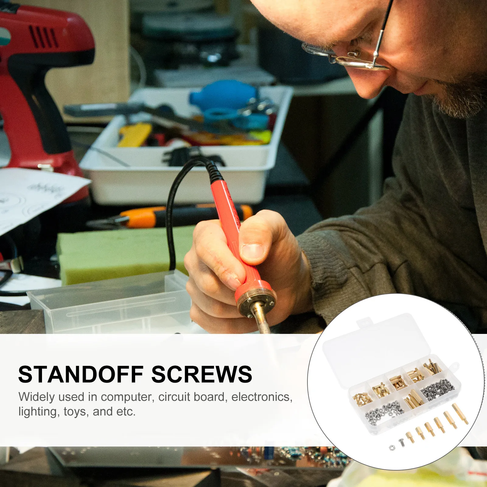 1 set 1 Set Standoff Kit Standoff Screws Mount For Pcb Motherboard Computer Hardware Fasteners Assortment Pcs