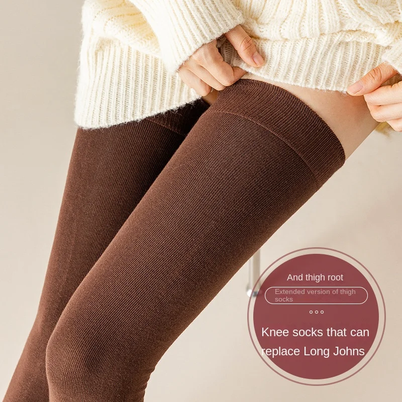 

Sock Leisure Ankle Crew Fuzzy Slightly knee-length Women Autumn Winter Reach Root Along Stockings Base Cotton Warm 7W120