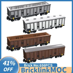 MOC city industrial 8-Wheel Reefer Wagon Open Cargo Train Car model DIY creative ideas Child Toy birthday Gift technology Blocks