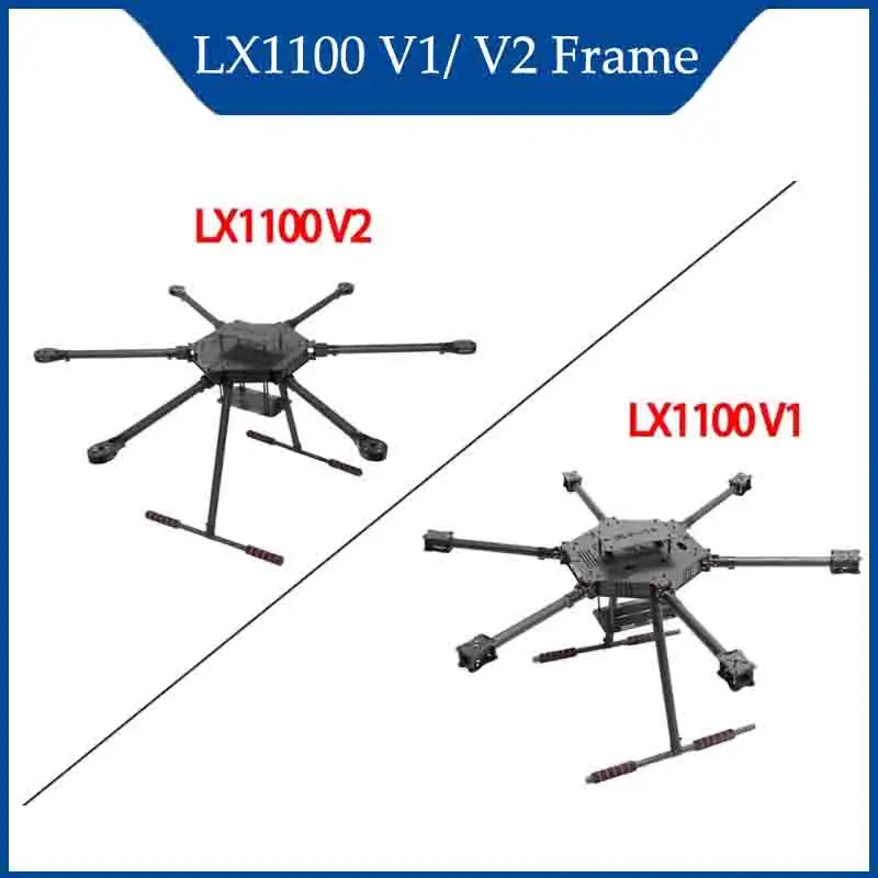 

LX1100 V1/ V2 Full Carbon Fiber 1100mm Hexa-Rotor Frame X-Roter 80A ESC PX4 Pixhawk Flight Control Drone Frame RC Tools