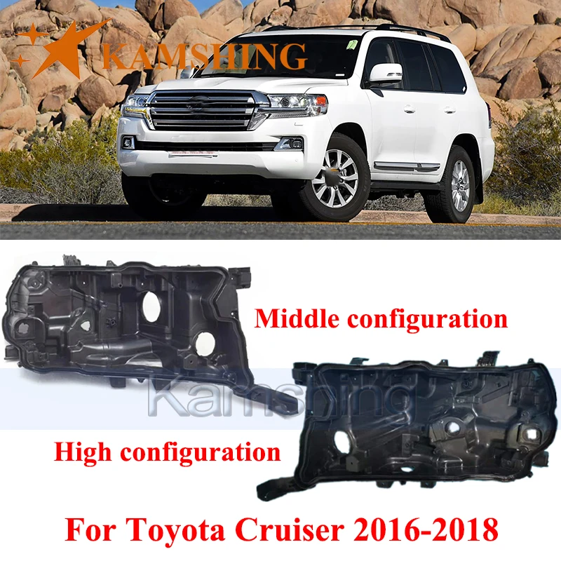 

CAPQX Front Headlight Base Cover For Toyota Cruiser 2016-2018 Head Light Back Lid Head Lamp Back House Headlamp Rear Shell