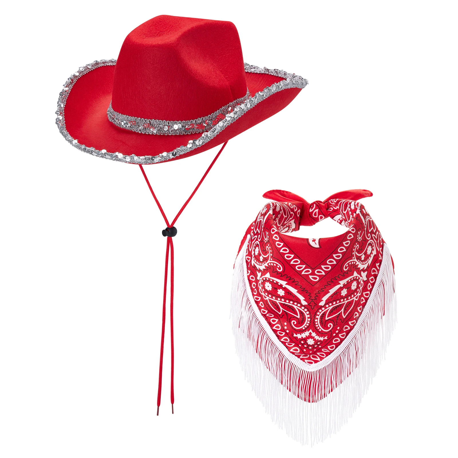 Women Rhinestone Cowboy Hats Wide Brim Western Style Furry Cowgirl Hats Birthday Party Supplies