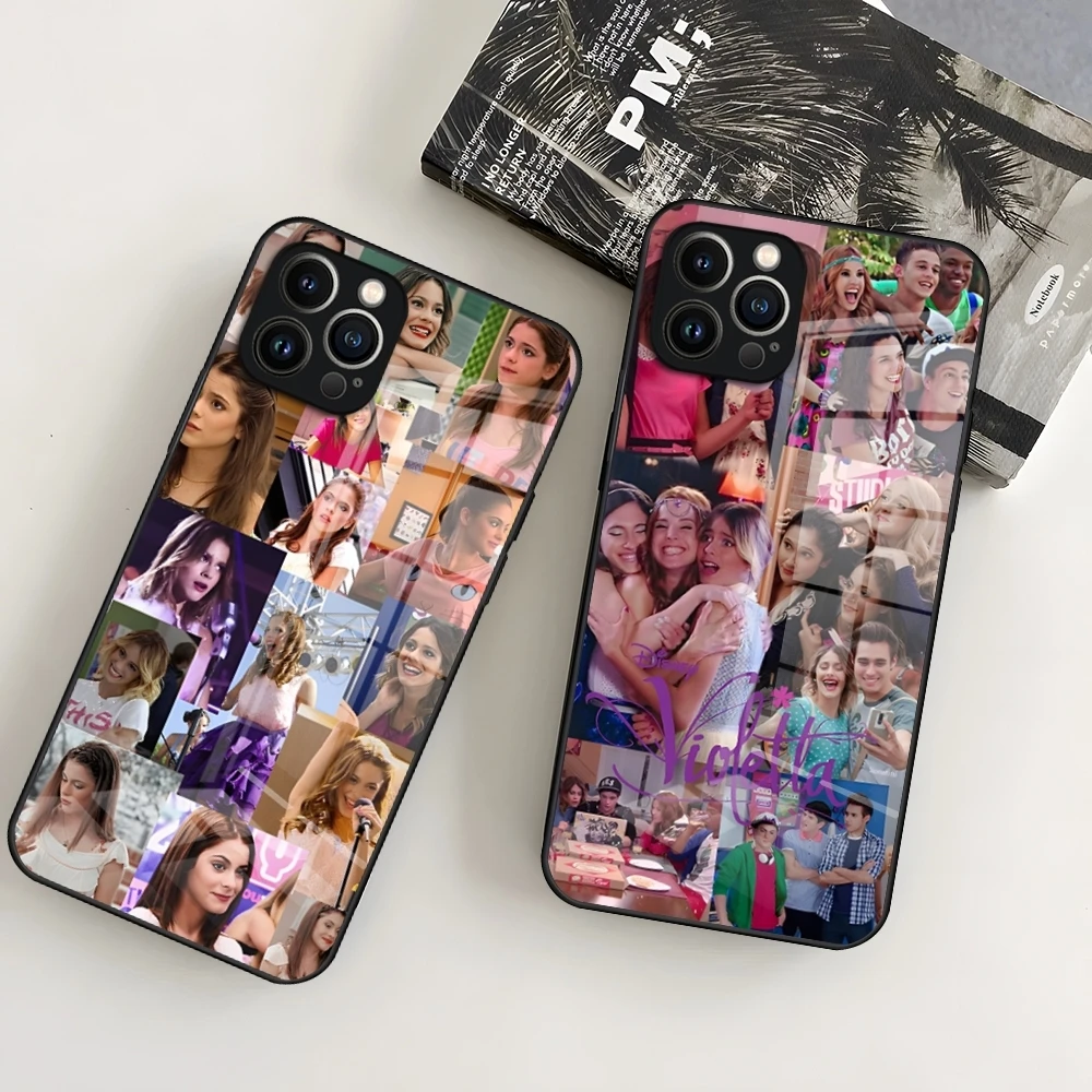 Violetta tv show cell Phone Case for iPhone 15 Pro 14 13 12 11 Mini X XS XR Max 6 8 Plus SE 2020 Glass Design Cove