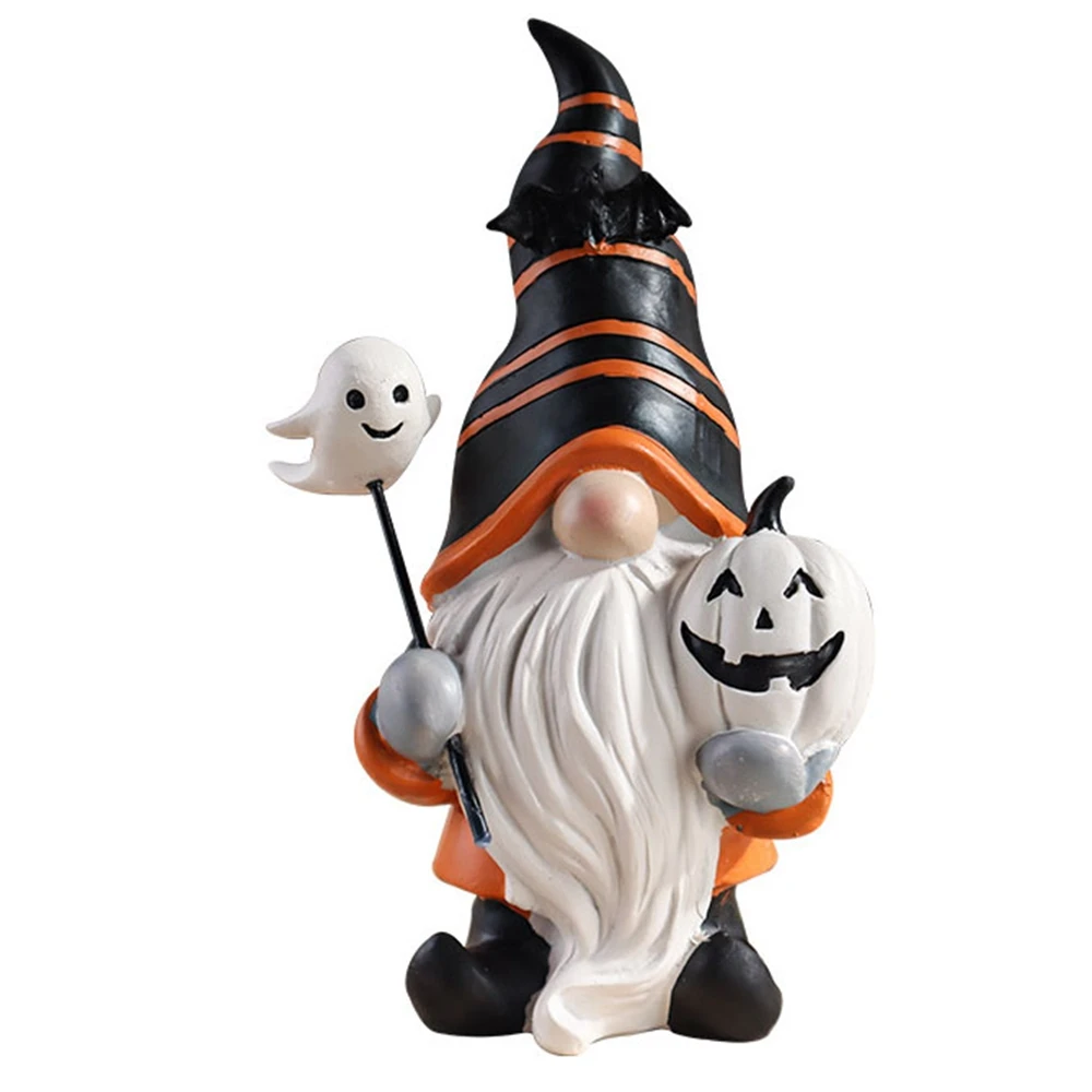 

Creative Halloween Pumpkin Elf Wizard Resin Dwarf Ghost Small Ornament Festival Decor Crafts Home Living Room Office TV Cabinet