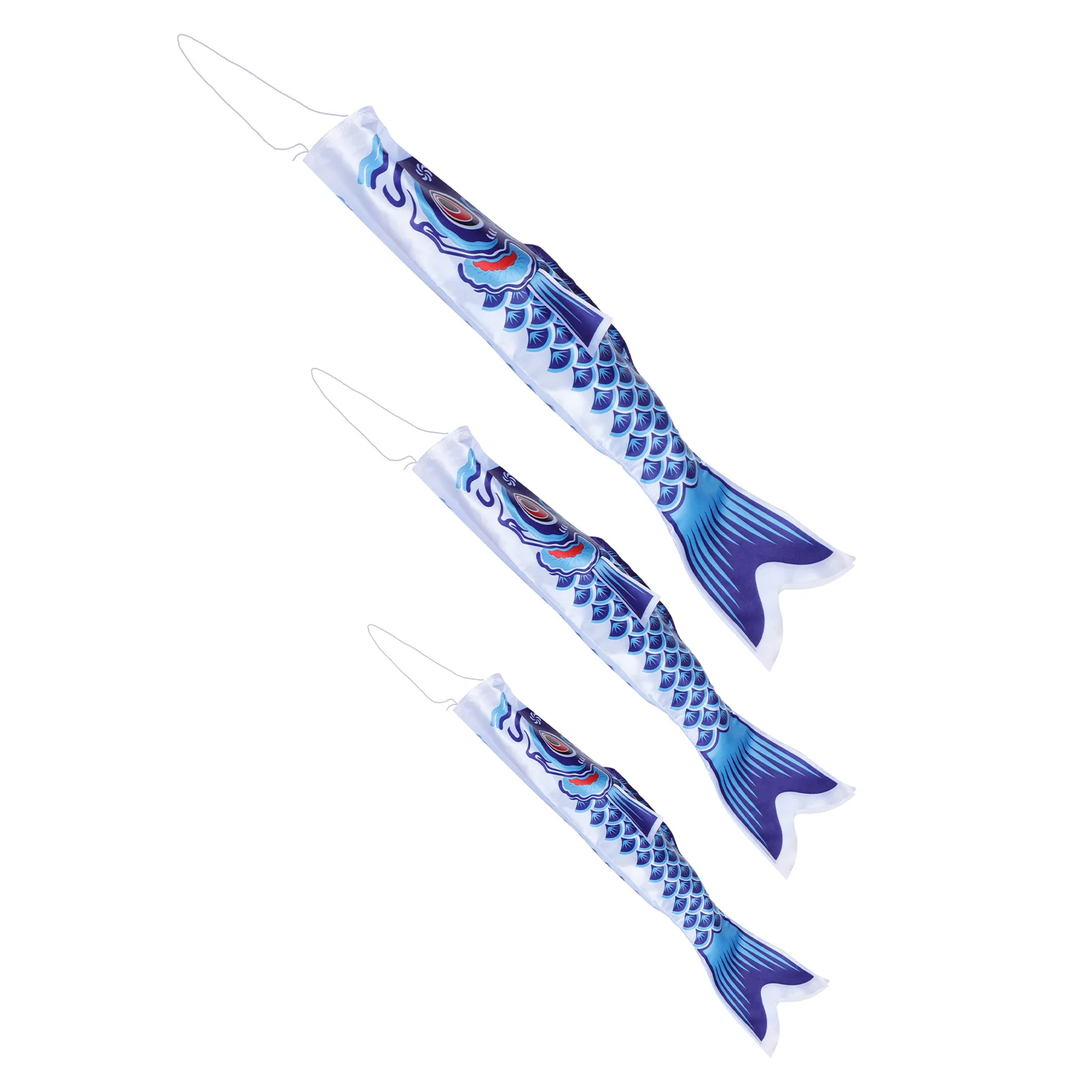 

3Pcs Carp Delicate Windsock Decorative Polyester Shape Outdoor Garden Door Window Children Delicate Wind Direction Flag Day Flag