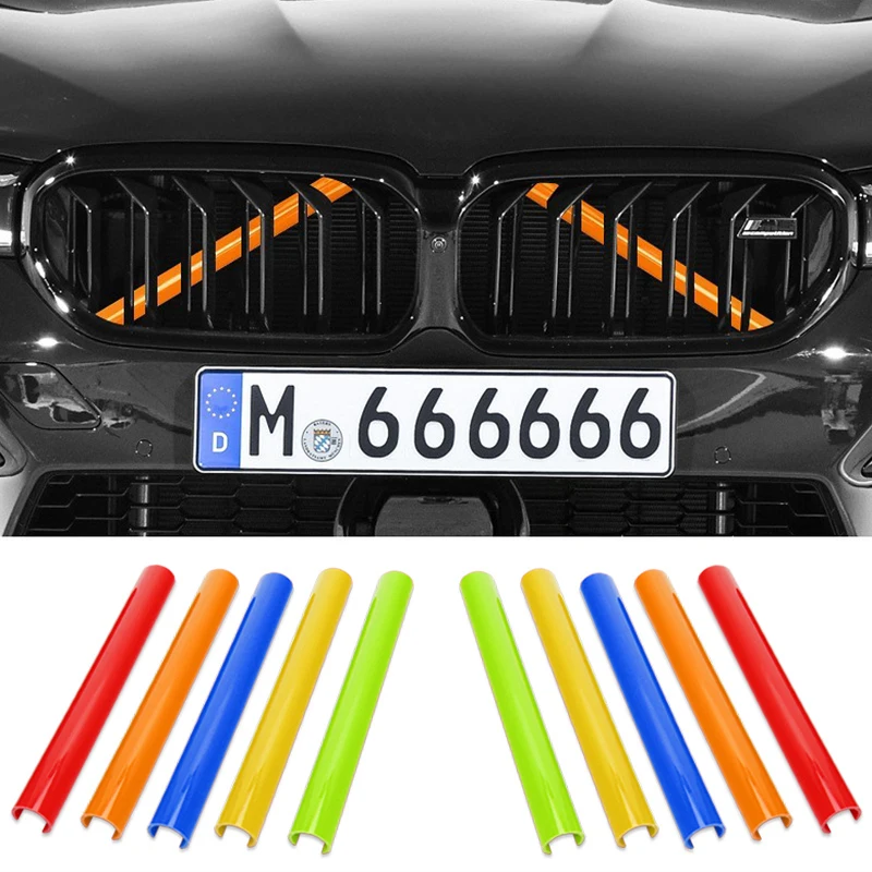 Para bmw e36 e46 e90 e91 e92 e93 f35 g31 z4 g29 amortecedor dianteiro do carro grade de radiador quadro protetor capa kit guarnição tira acessórios
