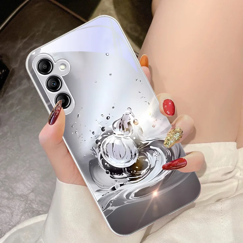 Waterdrop Gourd For Samsung Galaxy A14 4G 20 30 52 20S 21S 22 A32 33 34 42 50 51 53 54 70 71 72 73 5G Glass Phone Case