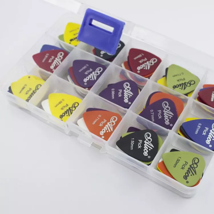 

100pcs/ box Alice Acoustic Electric Bass Plectrum Mediator Colorful guitar pick for sale