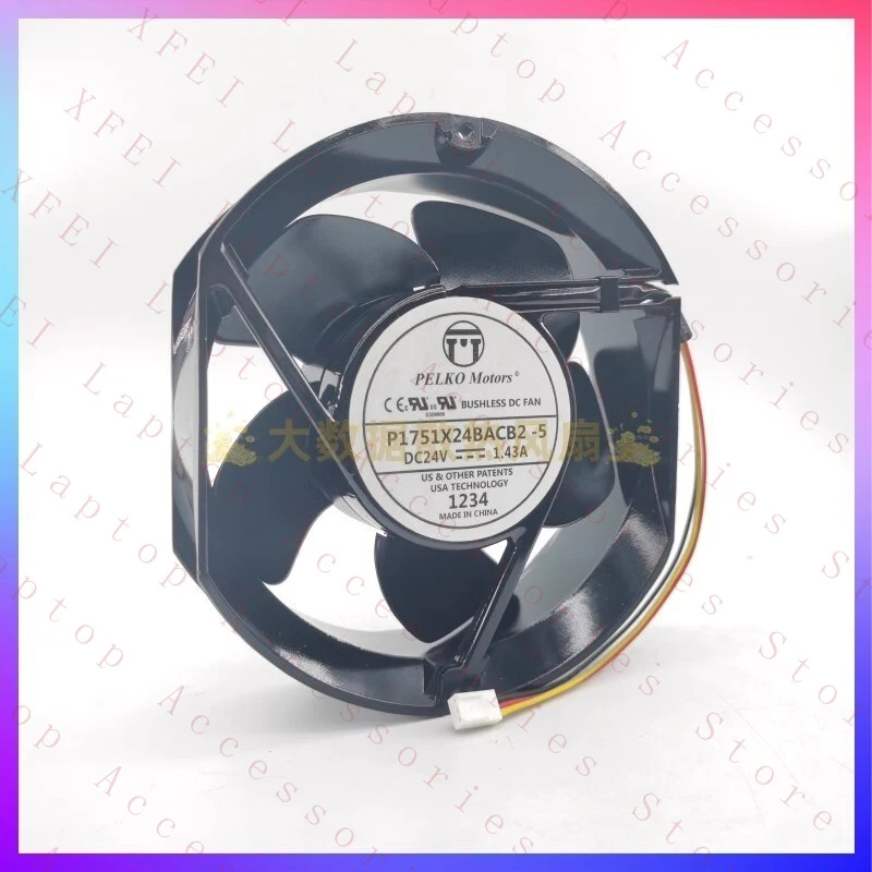 D  FOR PELKO P1751X24BACB2-5 17251 DC24V 1.43A 3-Pin Cooling Fan