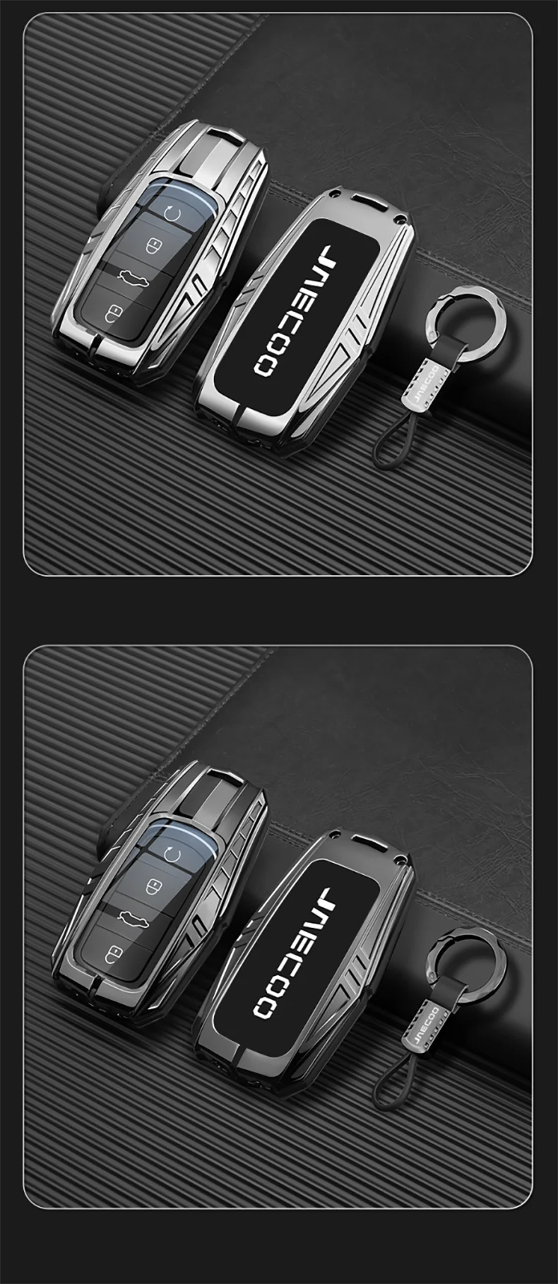 Zinklegierung Autoschlüsseletui für Chery Jaecoo J7 7 PHEV 2025 J8 8 2026 Schlüsselanhänger Fernbedienung Abdeckung Shell Gehäuse Halter Fob Zubehör – Detail 14