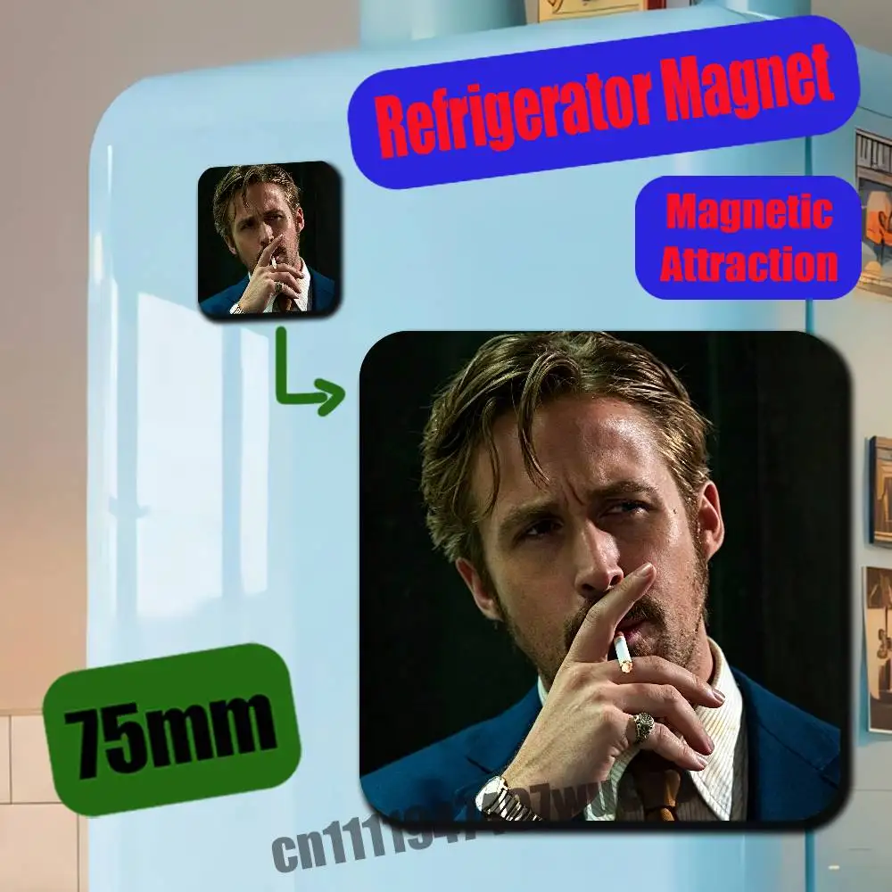 Freezer Metal Cabinet Custom For Ryan Gosling Fridge Magnets Refrigerator Magnetic Card Case