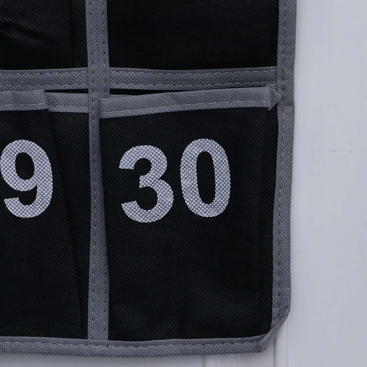 

30 Pockets Organizer Hanging Bag Classroom Cell Phone Storage Black Holders for