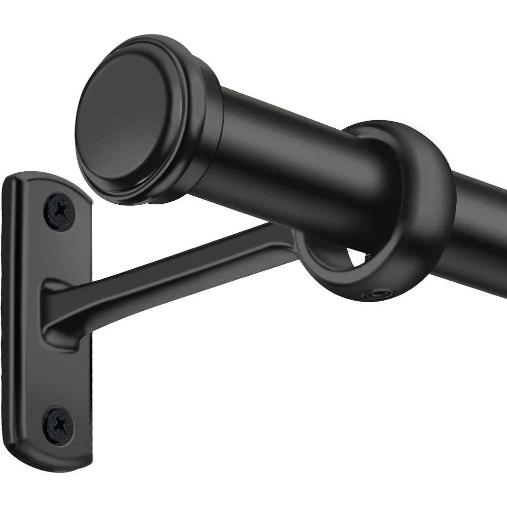 

1 Inch Blackout Curtain Rods for Windows Patio, Adjustable Room Divider Curtain Rod Wall Mount & Ceiling Mount