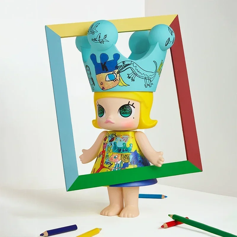 POP MART MEGA ROYAL MOLLY 400% Childishness Limited Edition Series Blind Box Surprise Mystery Box Figur Aksi Anime Lucu