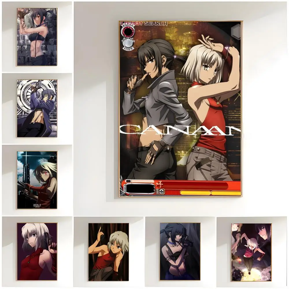 action anime c-Canaan Poster Classic Wall Art  Home Decor  Peel and Stick Unframed