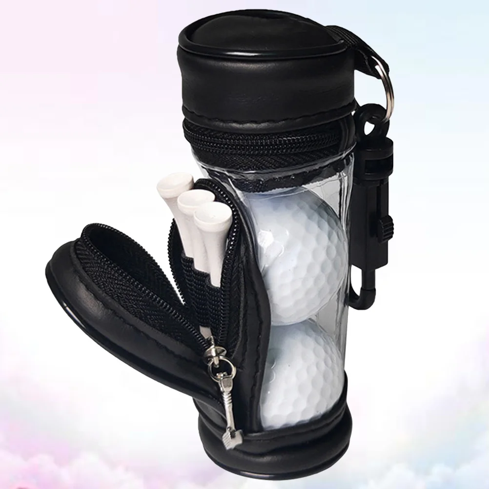 1 set Golf Waist Bag Black Durable Portable Ball Holder With Zipper Mini Pocket For Outdoor Practice Accessories Kit Portable