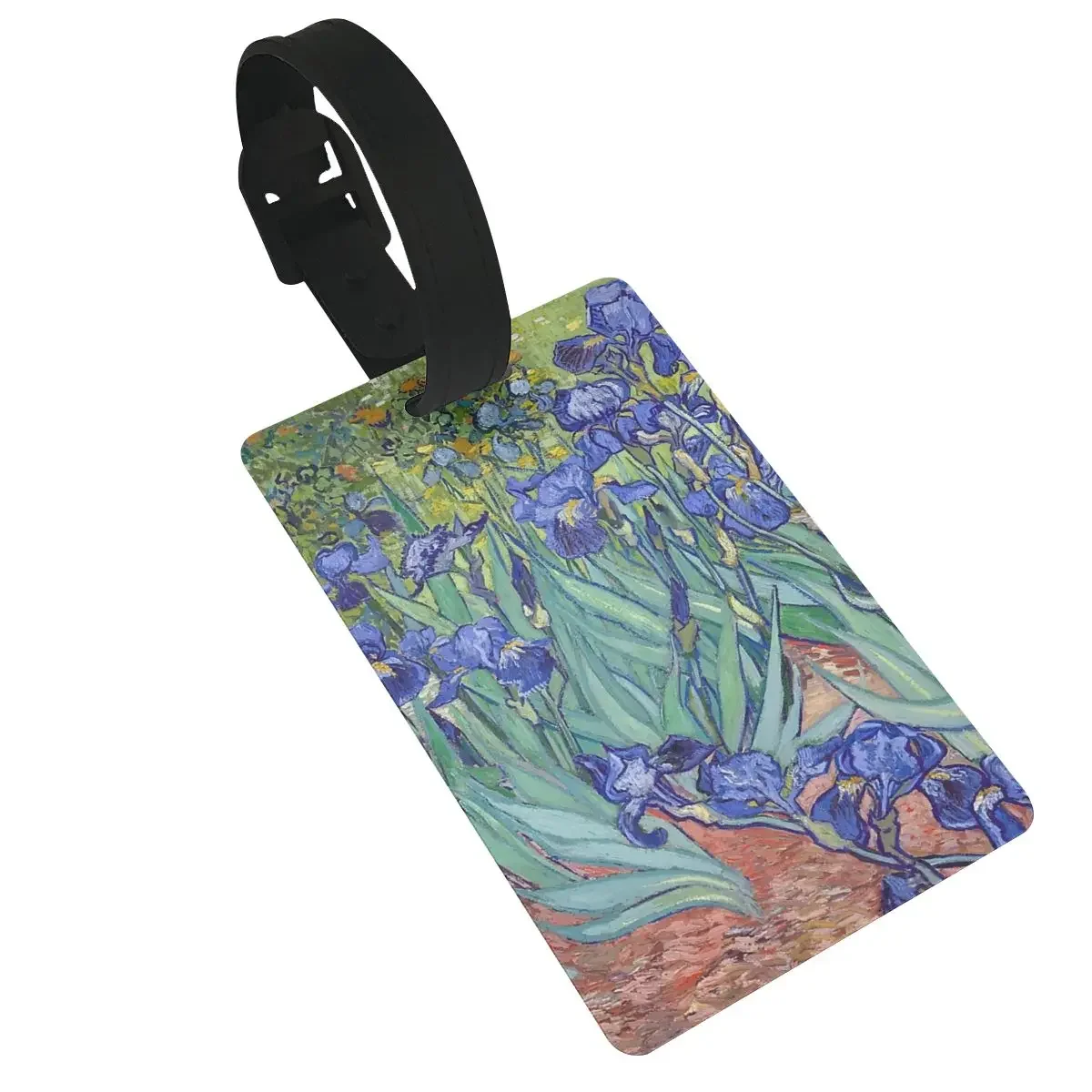 

Vincent Van Gogh Irises Art Flowers Luggage Tags Suitcase Travel PVC Baggage Boarding Tag Portable Label Holder ID Name Address