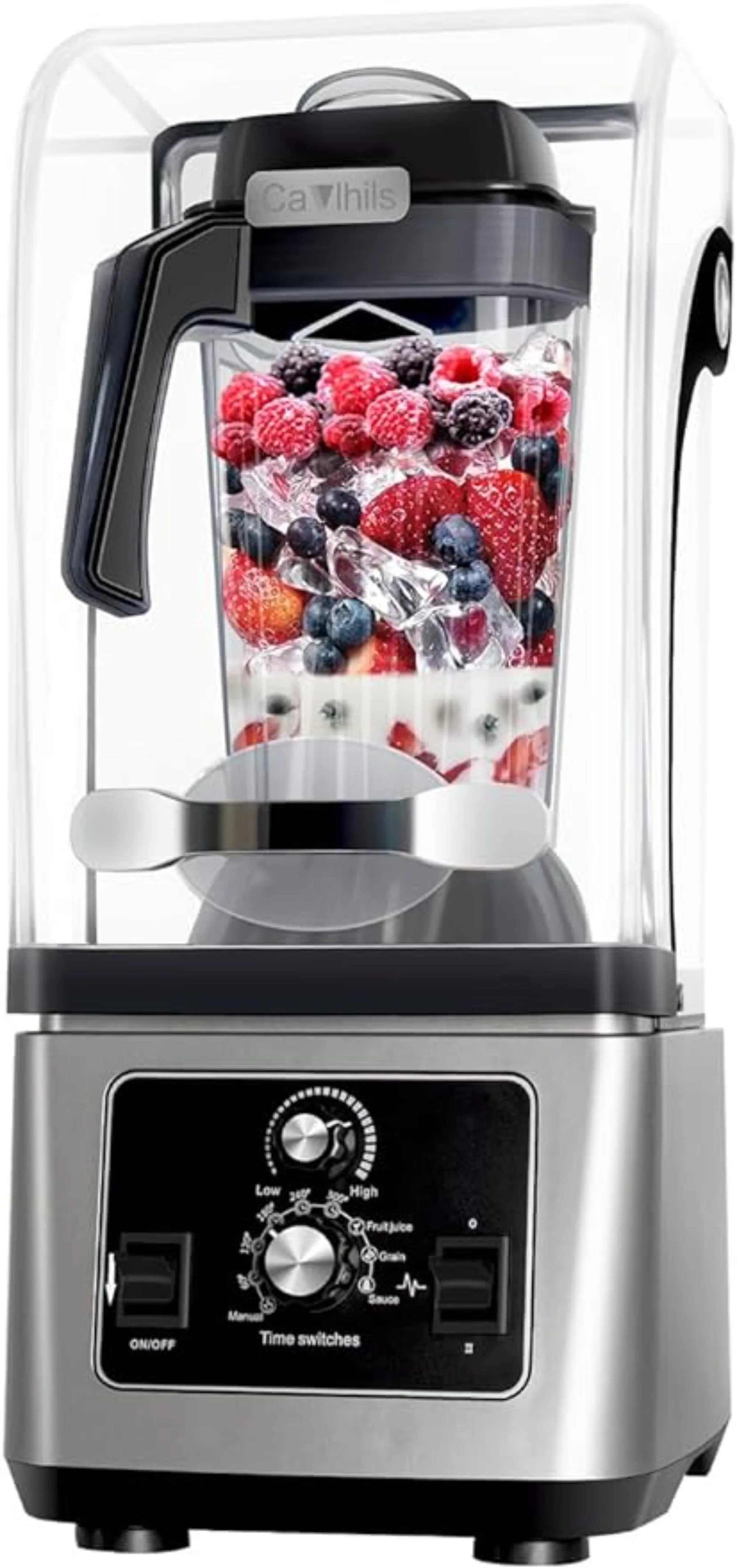

2200 Watt Professional Power Blender with Soundproof Cover, Electric Variable Speed Blender for Milkshakes and Smoothies