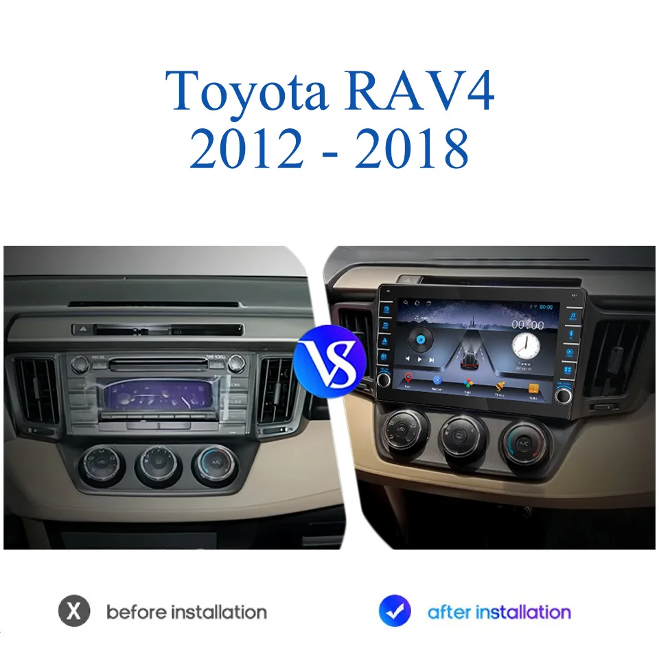 Для Toyota RAV4 2012-2018: автомобильный GPS-навигатор, монитор, радио FM/AM, видеомагнитофон, мультимедийный плеер