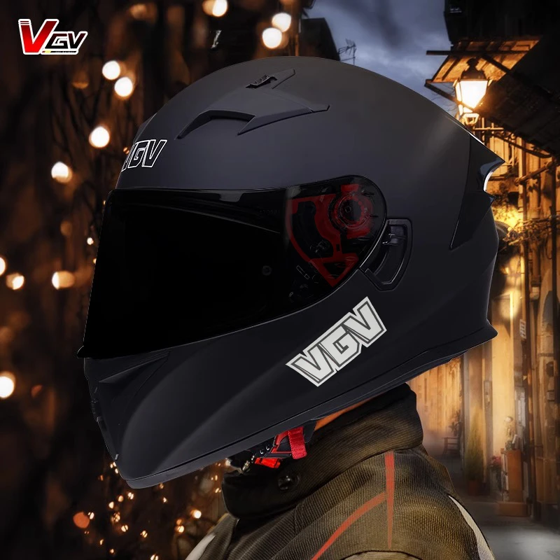 

VGV Motorcycle Helmet Men's Summer Helmet Double Mirror Motorcycle Women Four Seasons General National Standard Full Helmet DOT