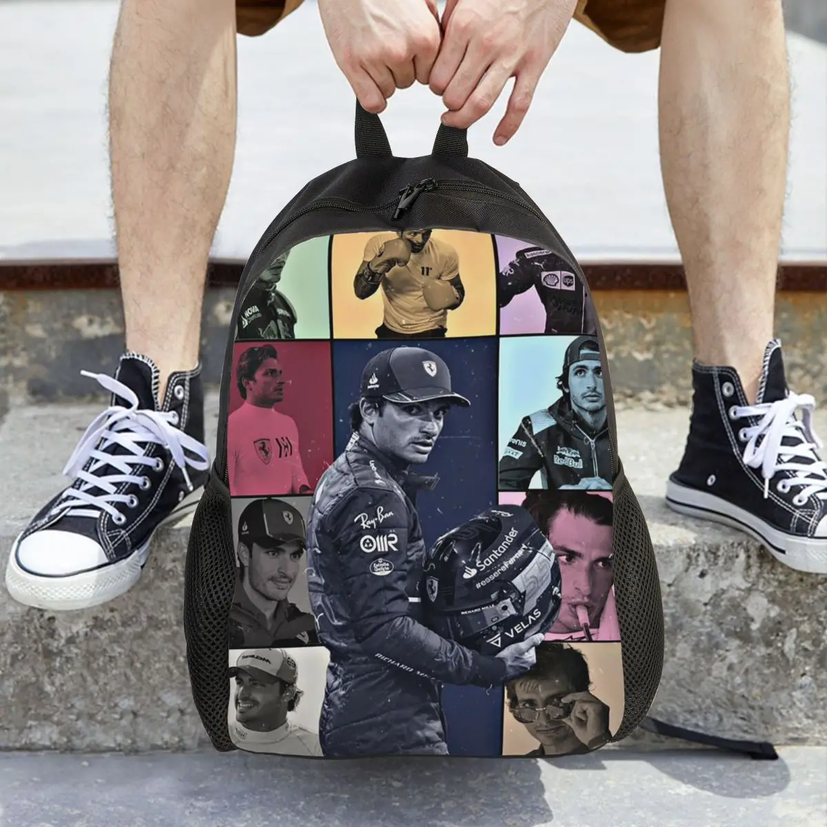 

Carlos Sainz Eras Tour 2025 Backpack Daypack Large Capacity Children BookBag School Bag Shoulder Bags for Men Women