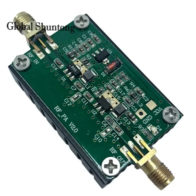 

2MHZ-700MHZ RF Power Amplifier 3W 20dB Low Noise Broadband RF Power Amplification Module for HF VHF UHF FM Transmitter Radio