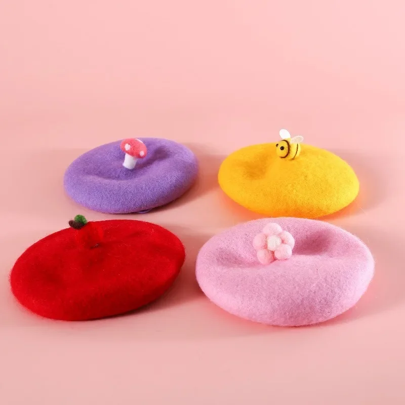 Wool Belle Hat cute hat Cat Dog Costume Headwear for Photo Adjustable Buckle Colourful Cozy Cat Hat  Pet Memorial Christmas Perr