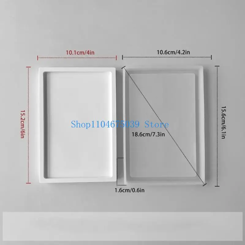 قوالب طبق مجوهرات مستطيلة 5ASD مادة السيليكون للسيليكون لصفقة صينية صب الراتنج #6