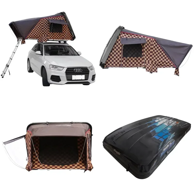High Quality Hard Shell Roof Tent Outdoor Camping Folding Roof Top Tent for Car SUV Truck Travel Adventure