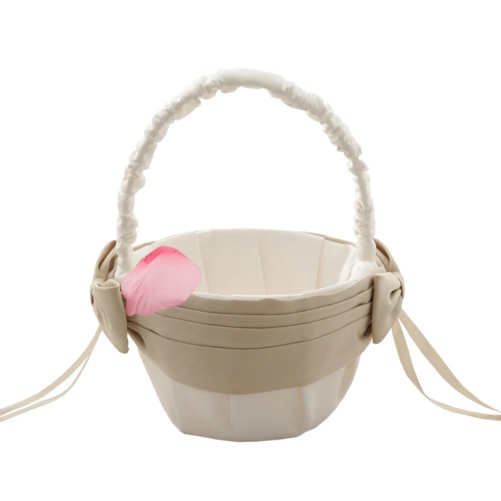 

Wedding Flower Girl Baskets Bride Ceremony Party Decoration Hold Flowers Petals Candies Romantic Keepsake Gift Graduation