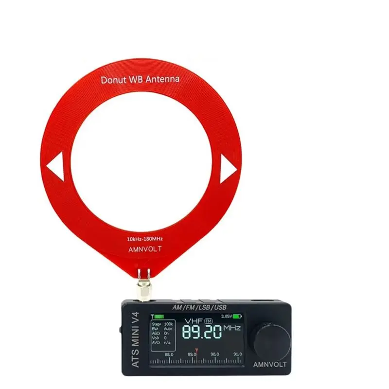 

AS95-V4 ATS MINI SI4732 Radio Built-In Hi-Z Headphone Amplifier USB Receiver With Antenna DSP ALL Band FM AM SSB LSB