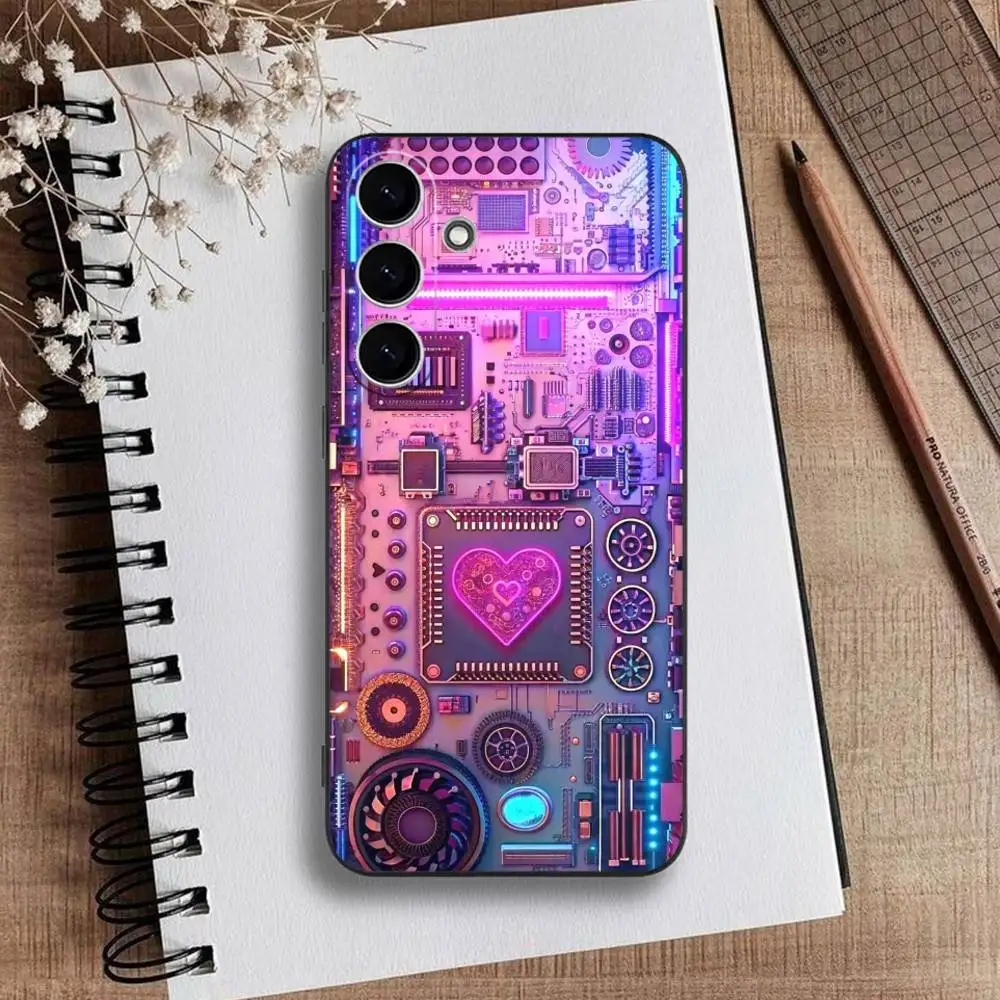 Magnetische Radio Tape Cassette Telefoon Case Voor Samsung Galaxy A73,A72,A71,A70,A53,A52,A51, zachte Zwarte Shell